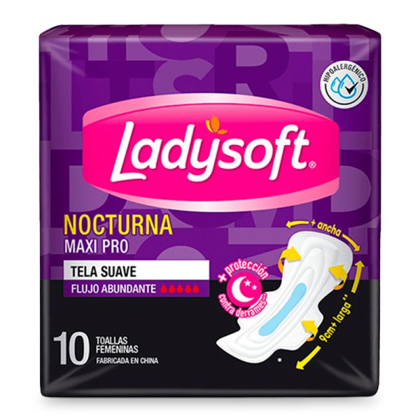 Ladysoft Toallitas Nocturnas Maxi pro.