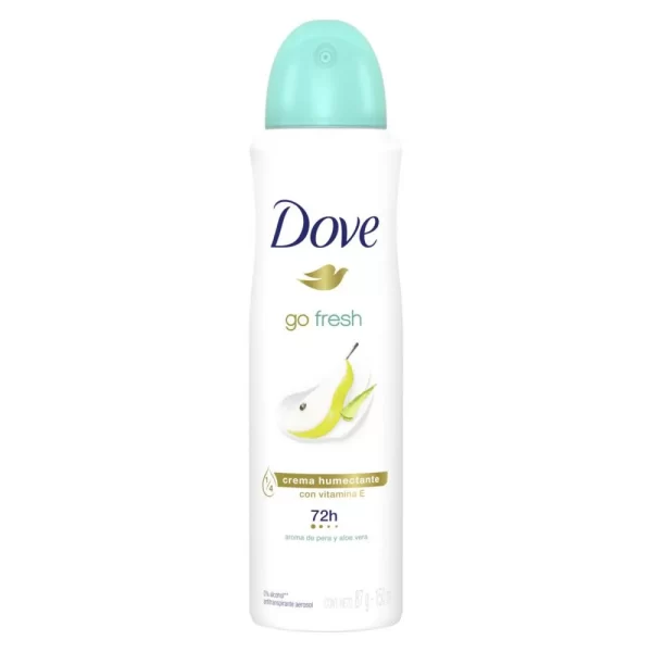 Dove desodorante Go Fresh Aroma de pera y aloe vera.