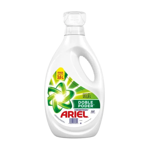 Ariel Concentrado Doble Poder Detergente.