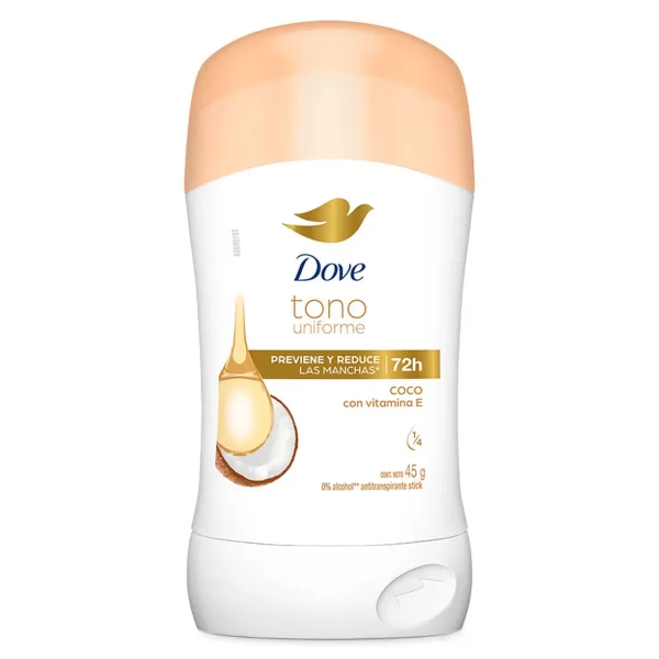 Dove Tono uniforme Desodorante Coco con vitamina E.