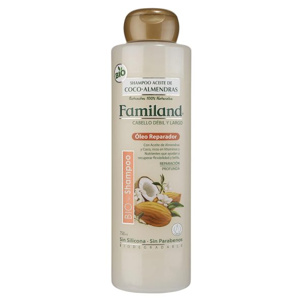 Familand Shampoo Óleo Reparador Coco Almendras.