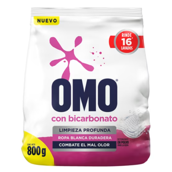Omo detergente en Polvo Con Bicarbonato.