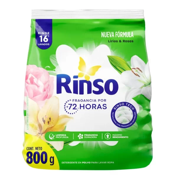 Rinso Detergente en Polvo Lirios & Rosas.