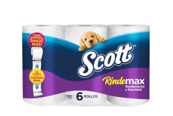 Scott Rindemax Papel higiénico Doble hoja.