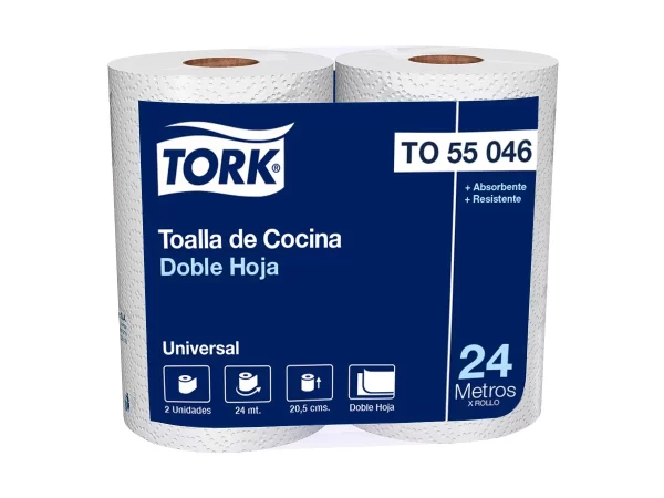 Tork Doble hoja Toallas de Papel 24 Metros.