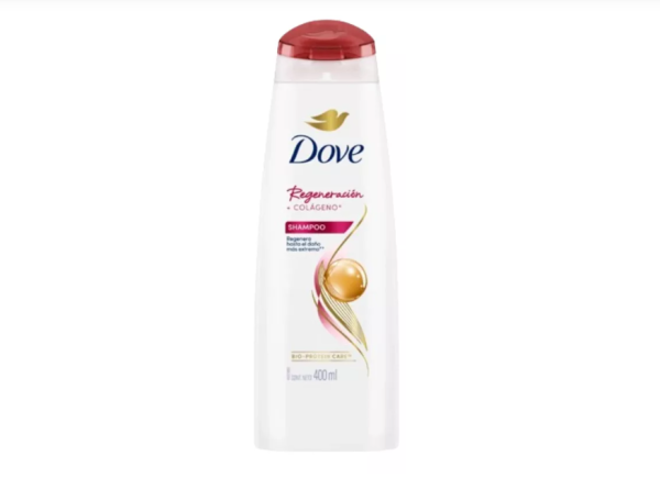 Dove Shampoo Regeneración + Colágeno.