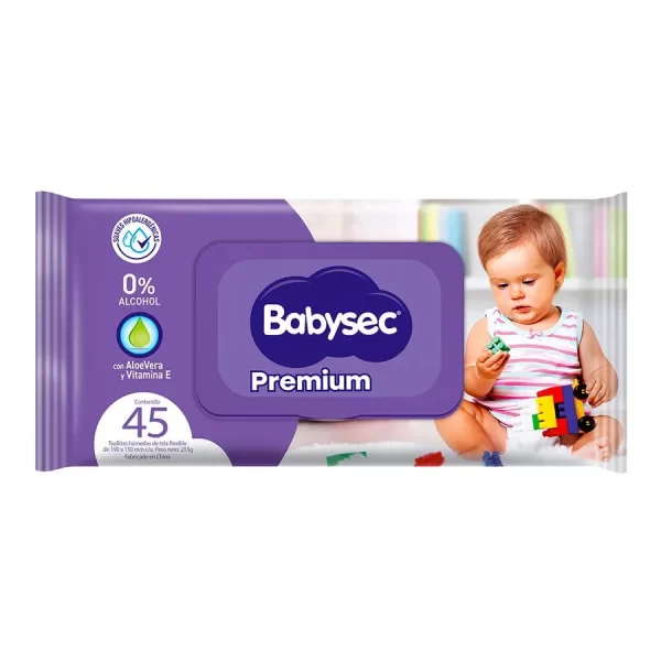 Babysec Toallas Húmedas Aqua Premium 45uds.