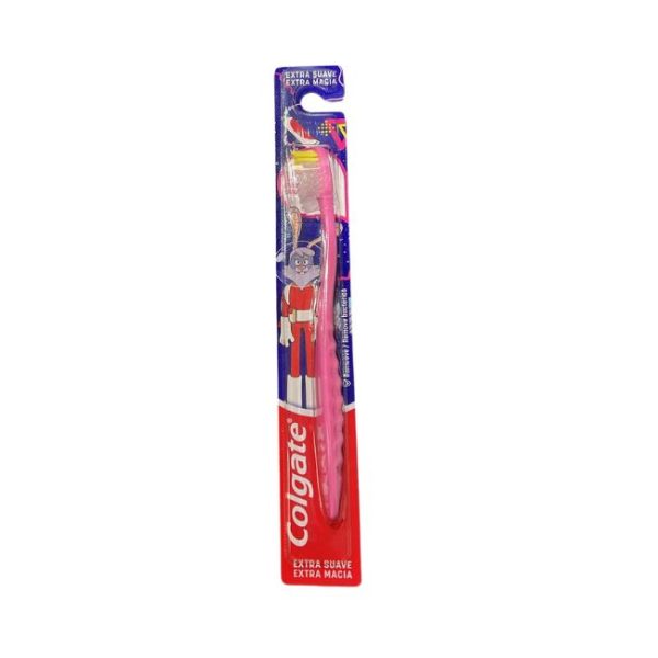 Colgate Cepillo de dientes Para niños Extra suave Rosado.
