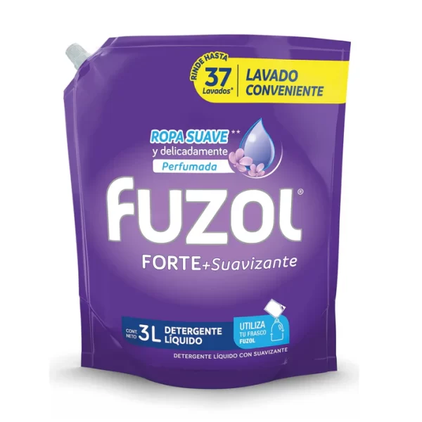 Fuzo Detergente líquido Forte+suavizante 3L.