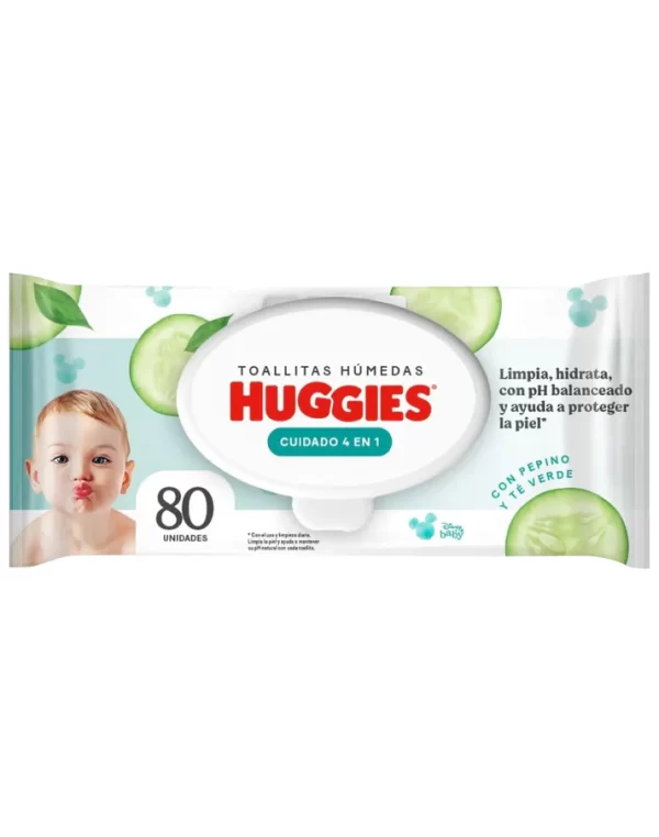 Huggies Cuidado 4 en 1 Pepino 80 uds.