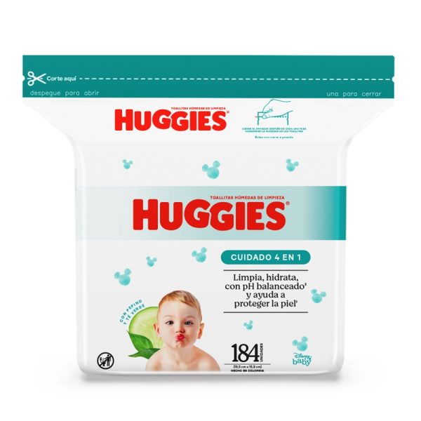 Huggies Toallas humedas Con pepino y te verde 184 uds.
