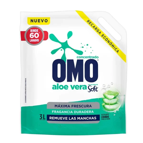 Omo detergente Líquido Aloe vera Soft.