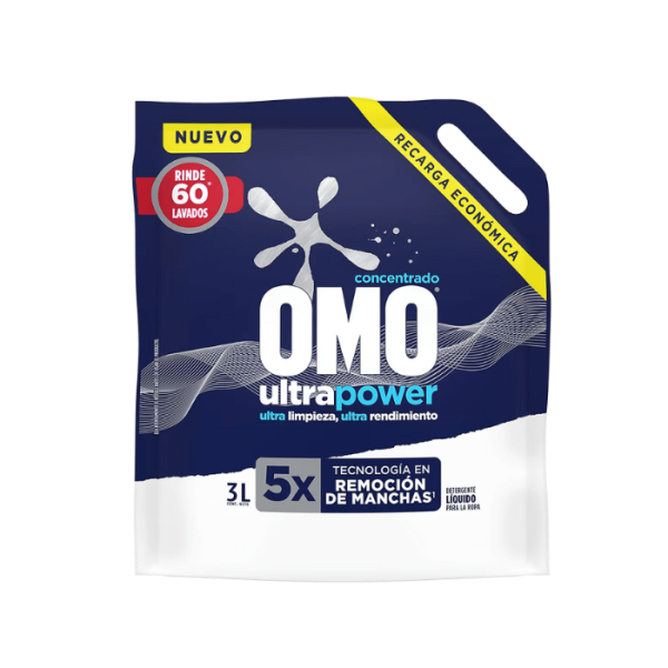 Omo detergente Líquido Ultra power 3L.
