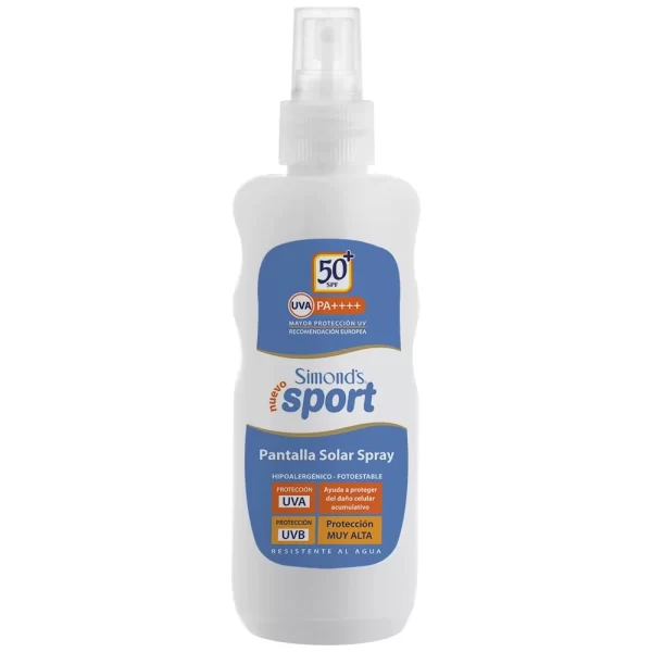 Simonds Sport Pantalla solar Spray 50 SPF.
