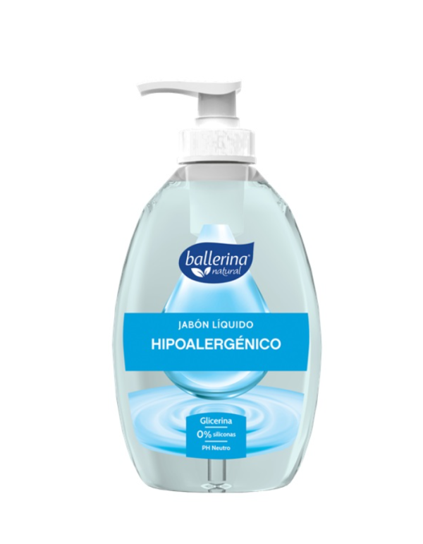 Ballerina Jabón Liquido Hipoalergénico Glicerina con dispensador.